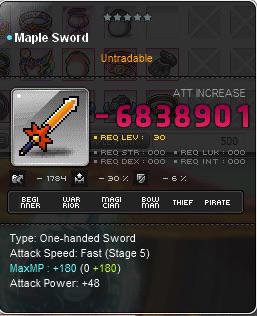 Maple Sword(Life Sized)